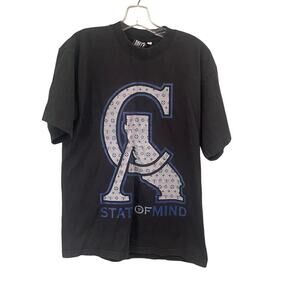 Million Dolla Motive California State of Mind Black Vintage Look Tee Size Large